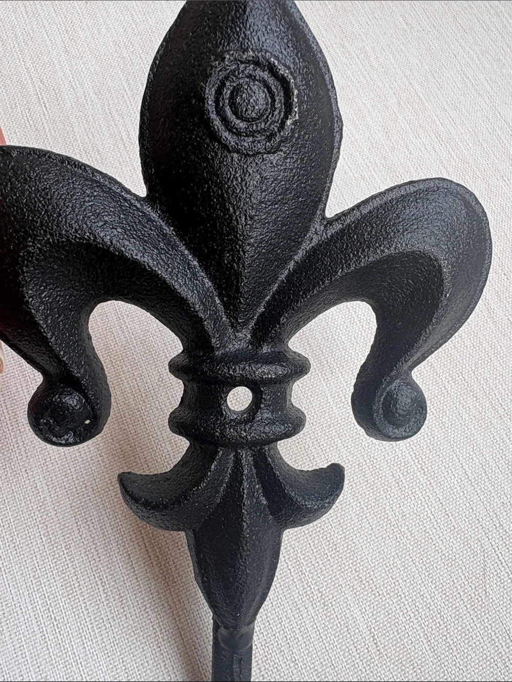 New without tags.Black Fleur-de-Lis Iron Wall Hook- Functional Style For Any Roo